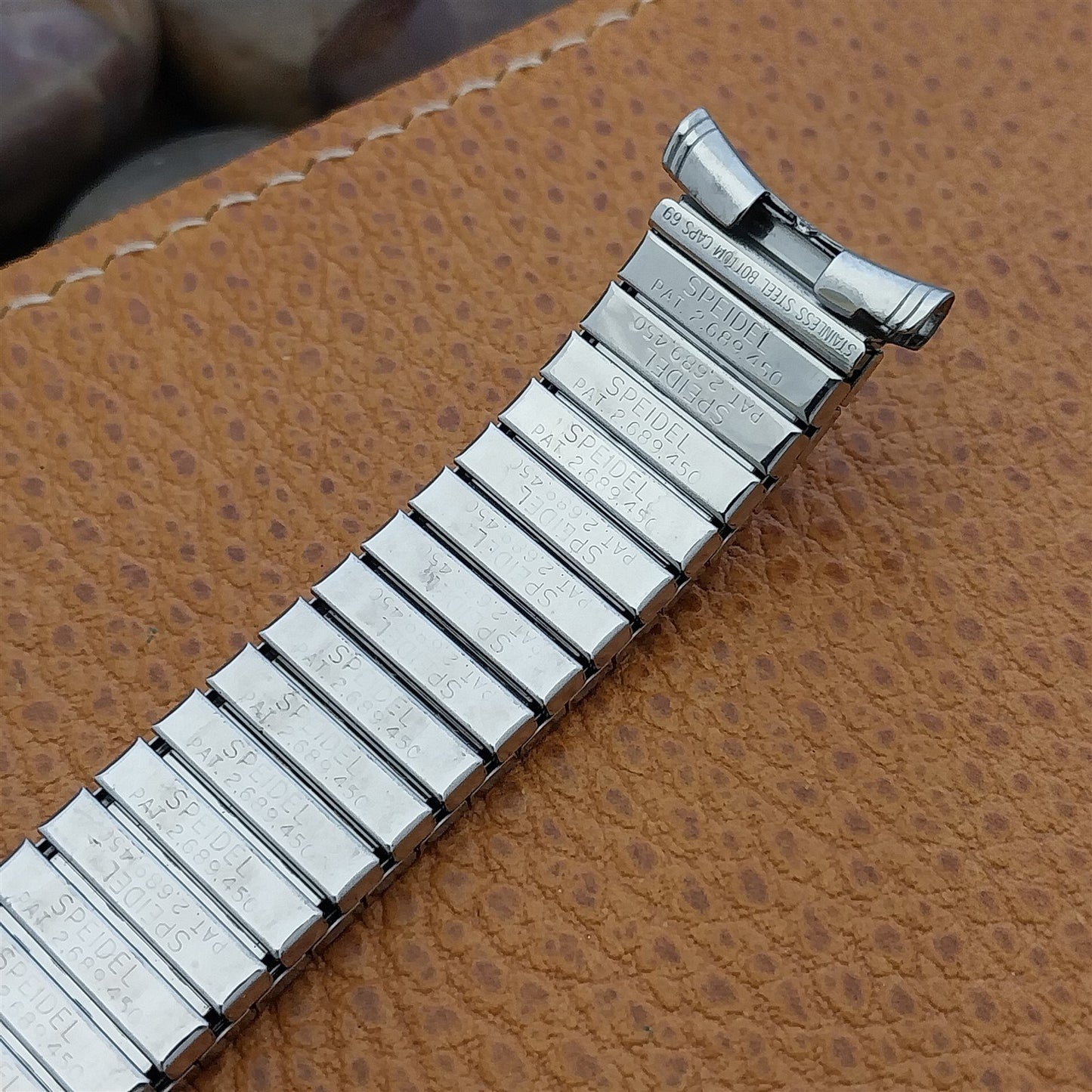 19mm 18mm 16mm Stainless Steel 1970 Speidel Polaris Long nos Vintage Watch Band