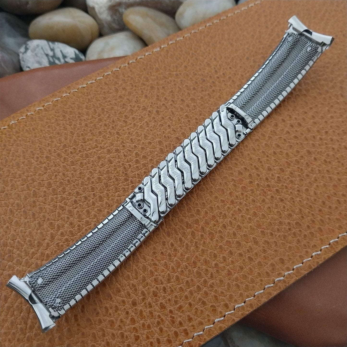 Stainless Steel Kreisler USA Classic 18mm 19mm nos 1960s Vintage Watch Band