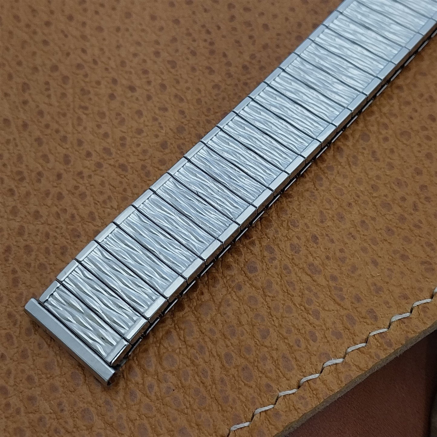 1970s USA 17.2mm Stainless Steel Speidel Valencia Unused Vintage Watch Band