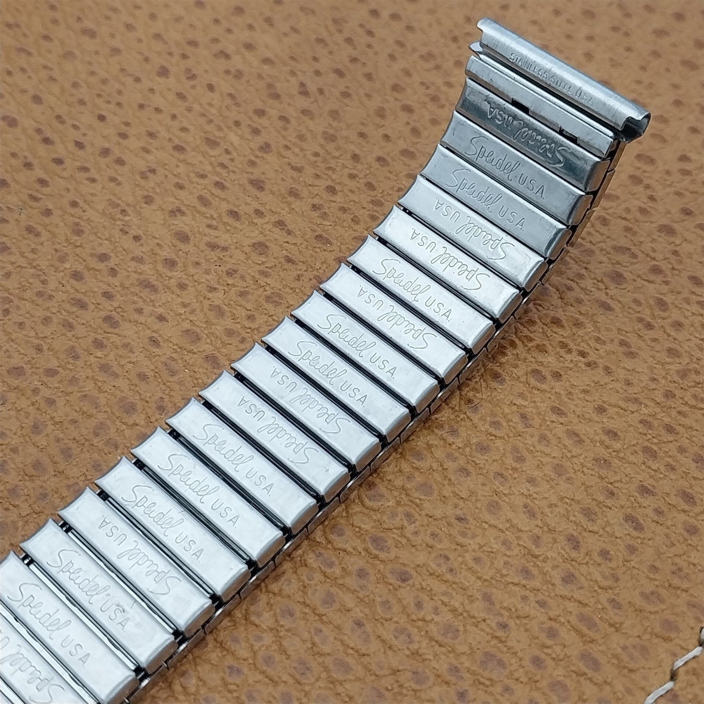 1970s USA 17.2mm Stainless Steel Speidel Valencia Unused Vintage Watch Band