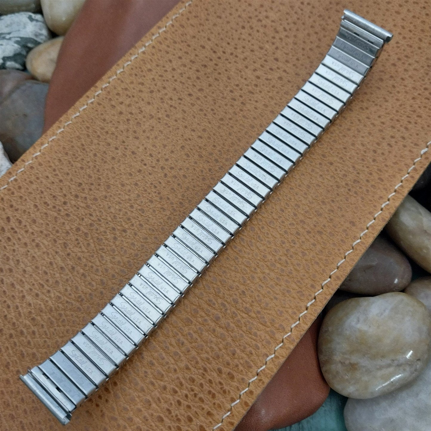 1970s USA 17.2mm Stainless Steel Speidel Valencia Unused Vintage Watch Band