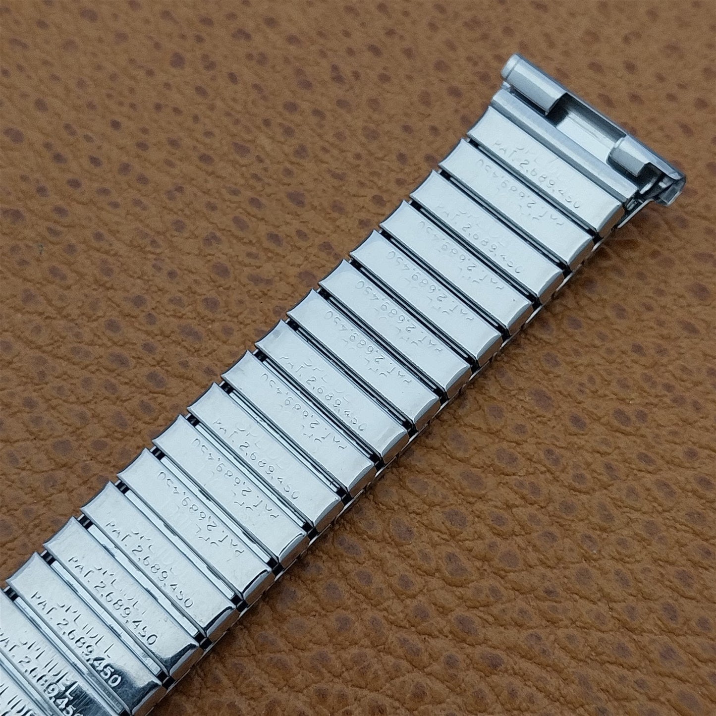 Stainless Steel Rice Beads Speidel USA Tempest nos 1966 Vintage Watch Band