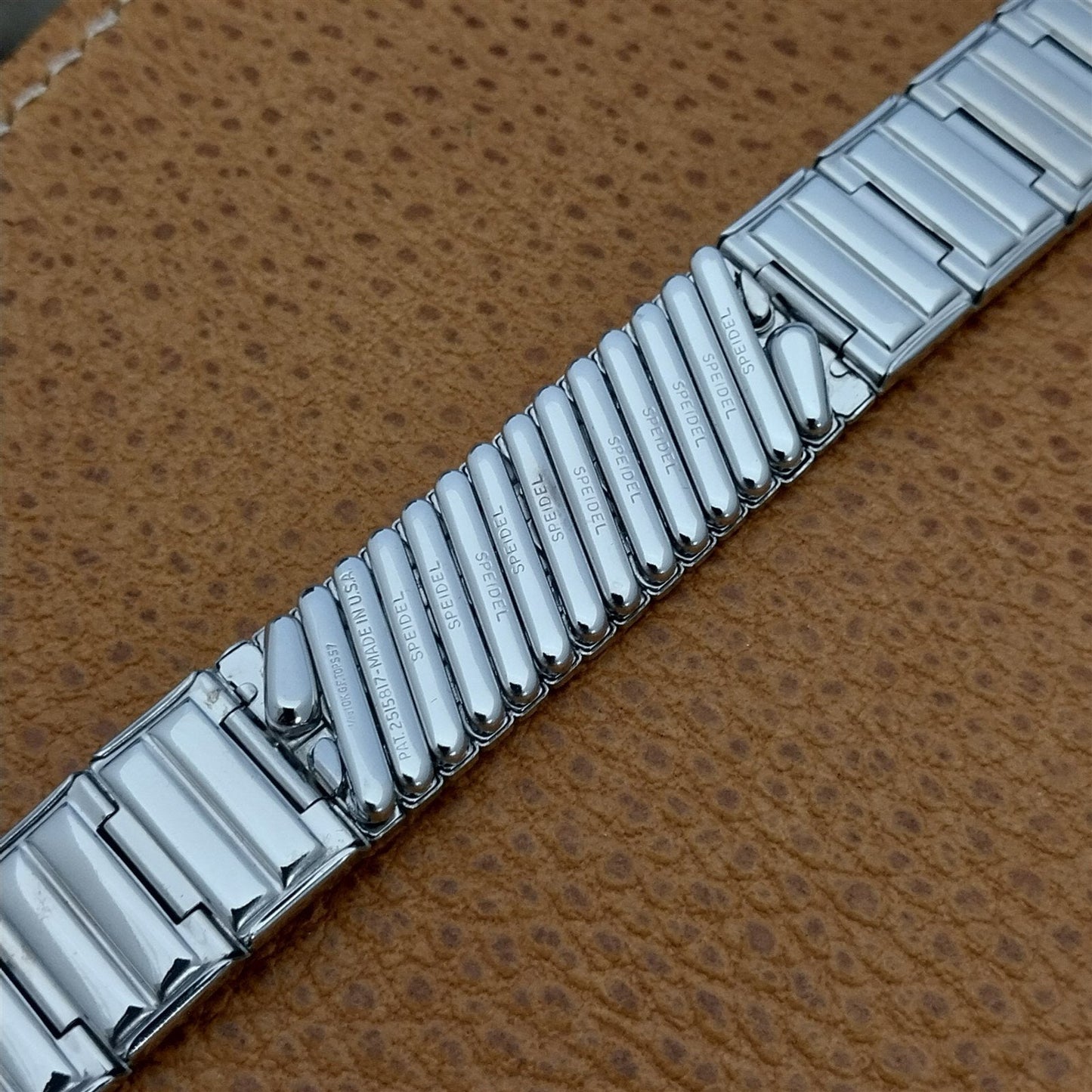 1957 10k White Gold Filled Classic Fort Knox Vintage Watch Band nos Speidel