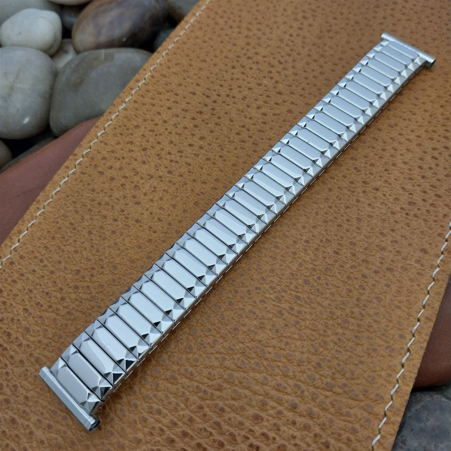 19mm 18mm 16mm 10k White Gold-Fill Expansion Speidel 1960 Vintage Watch Band