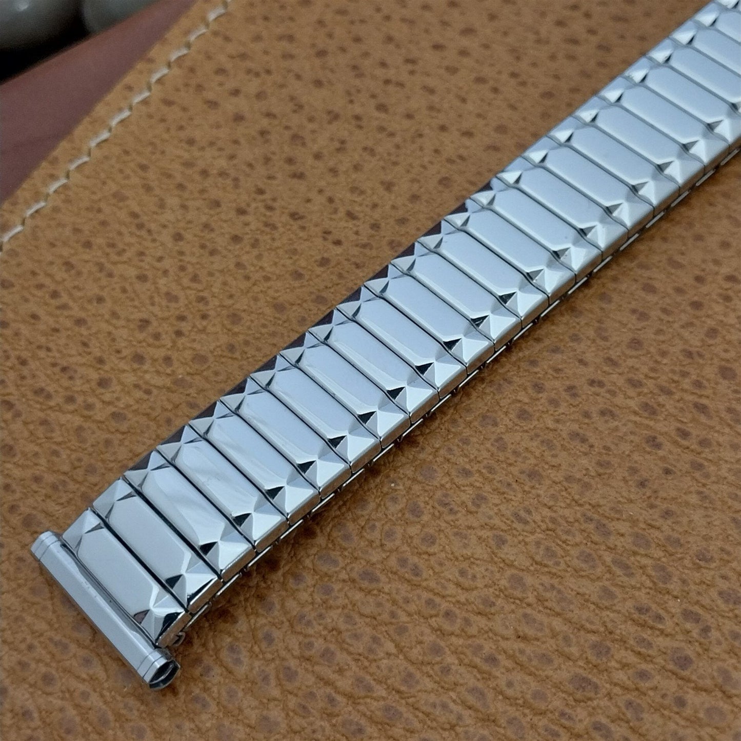 19mm 18mm 16mm 10k White Gold-Fill Expansion Speidel 1960 Vintage Watch Band