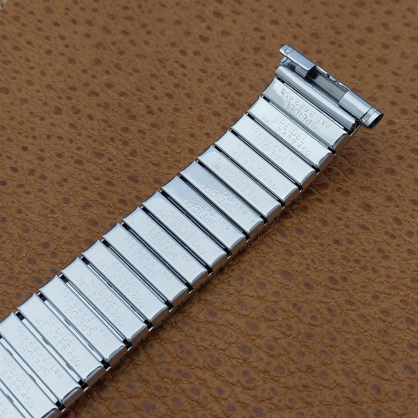 19mm 18mm 16mm 10k White Gold-Fill Expansion Speidel 1960 Vintage Watch Band