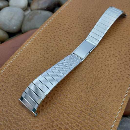 19mm 18mm 10k White Gold-Filled Speidel Enfield Unused 1970s Vintage Watch Band