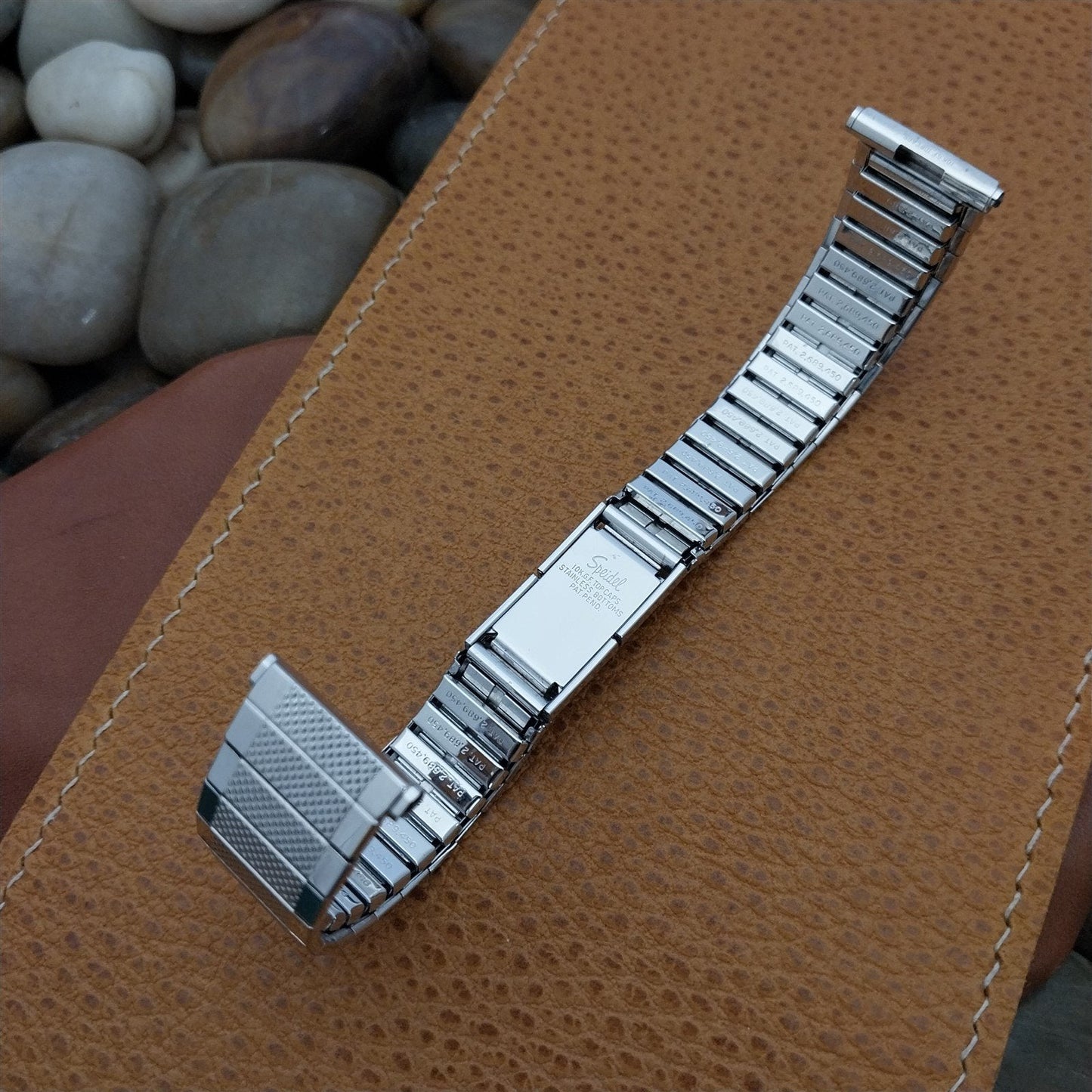 19mm 18mm 10k White Gold-Filled Speidel Enfield Unused 1970s Vintage Watch Band