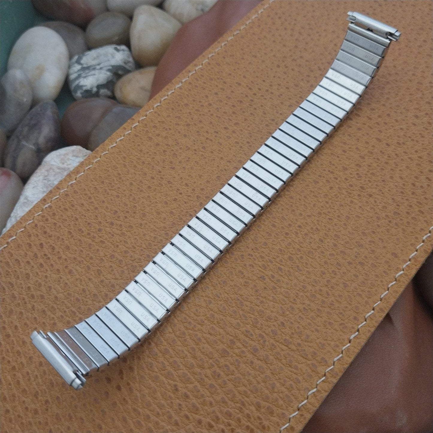 19mm 18mm 16mm 70s Long Kestenmade Stainless Steel Rice Beads Vintage Watch Band