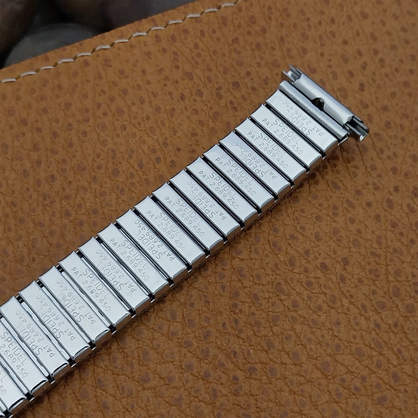 1970s USA Made Stainless Steel nos Elegante Long Vintage Watch Band Speidel