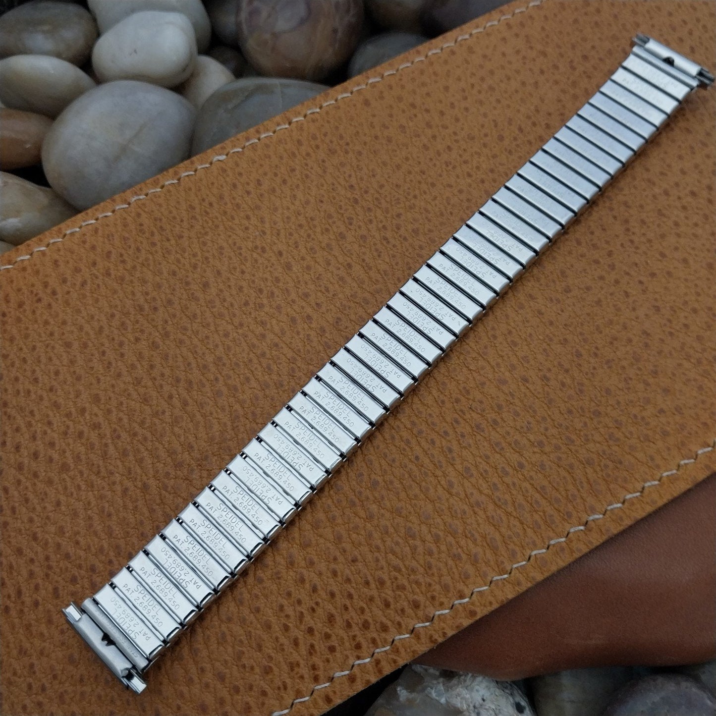 1970s USA Made Stainless Steel nos Elegante Long Vintage Watch Band Speidel