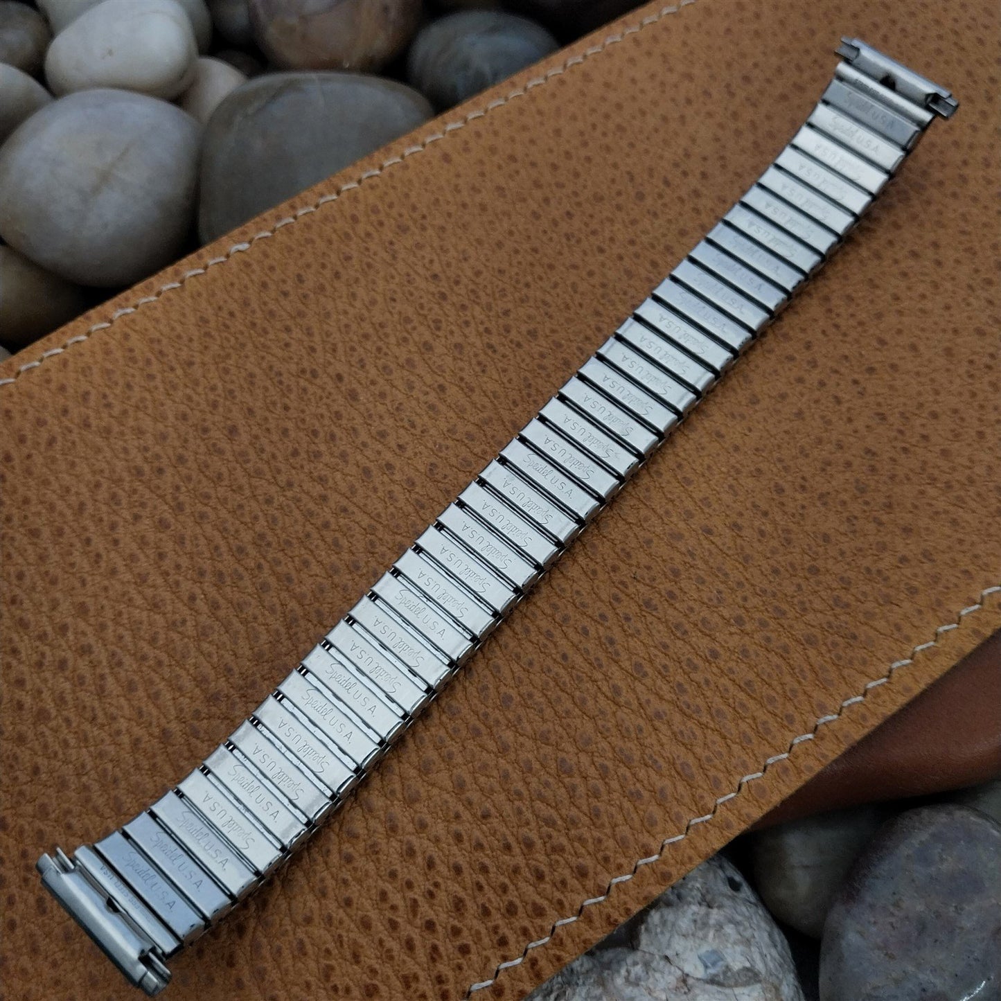 19mm 18mm 16mm Speidel Black & Stainless Steel Romunda Unused Vintage Watch Band