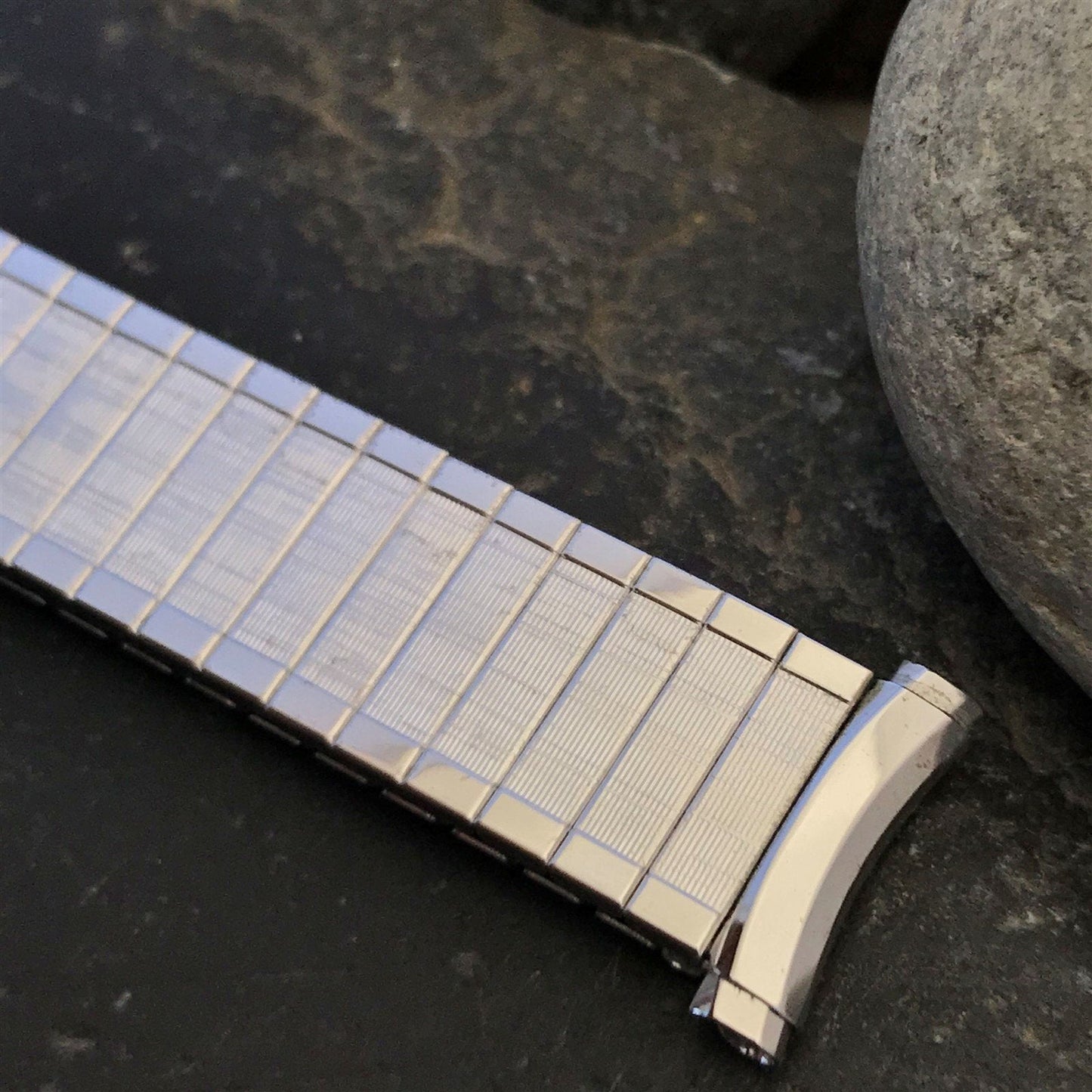 10K White Gold RGP Expansion Speidel USA 1970s Vintage Watch Band