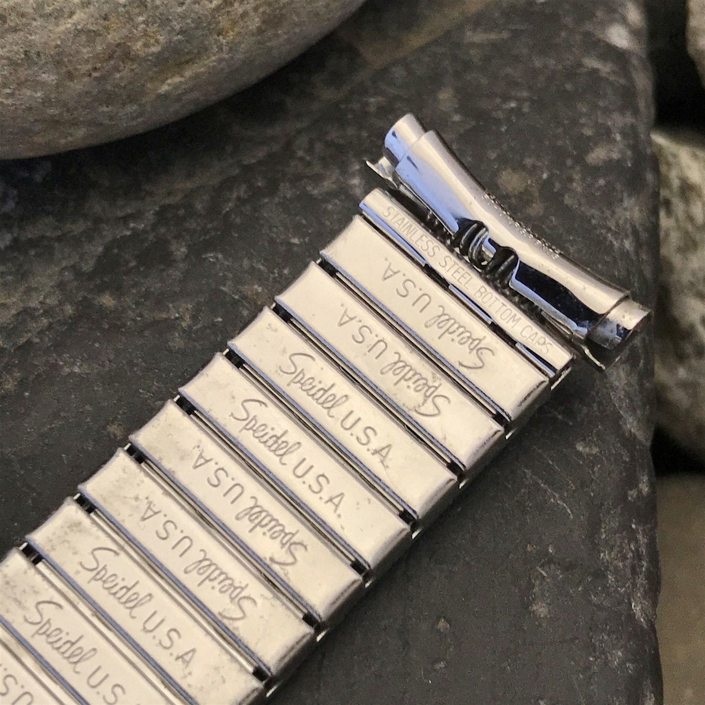 10K White Gold RGP Expansion Speidel USA 1970s Vintage Watch Band