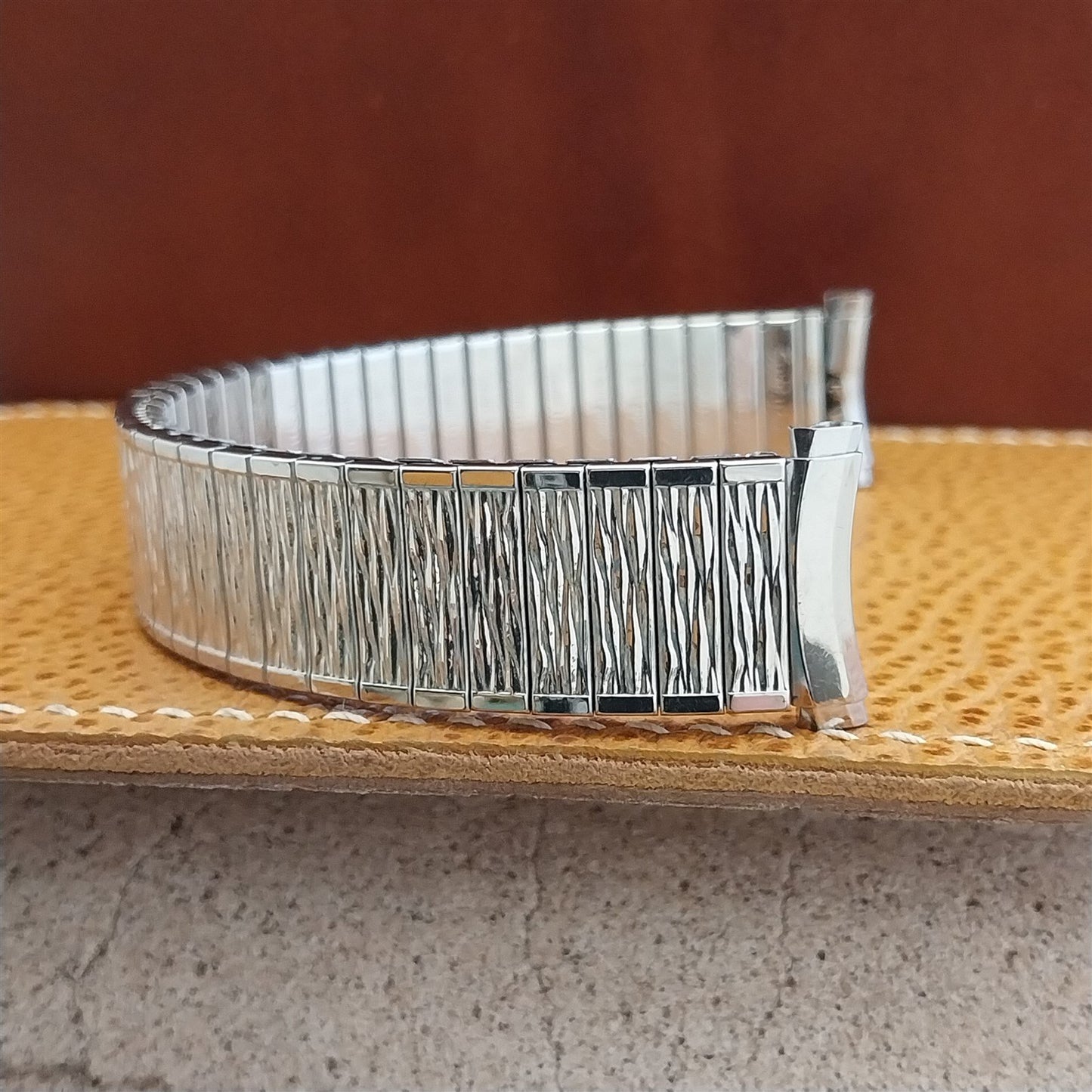 1970s 19mm 18mm 16mm Stainless Steel nos Valencia Vintage Watch Band Speidel