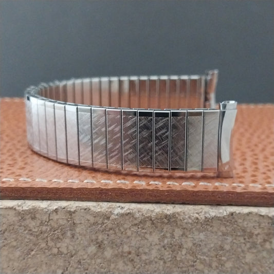 19mm 18mm 1970s Speidel Stainless Steel nos Twist-o-Flex Vintage Watch Band