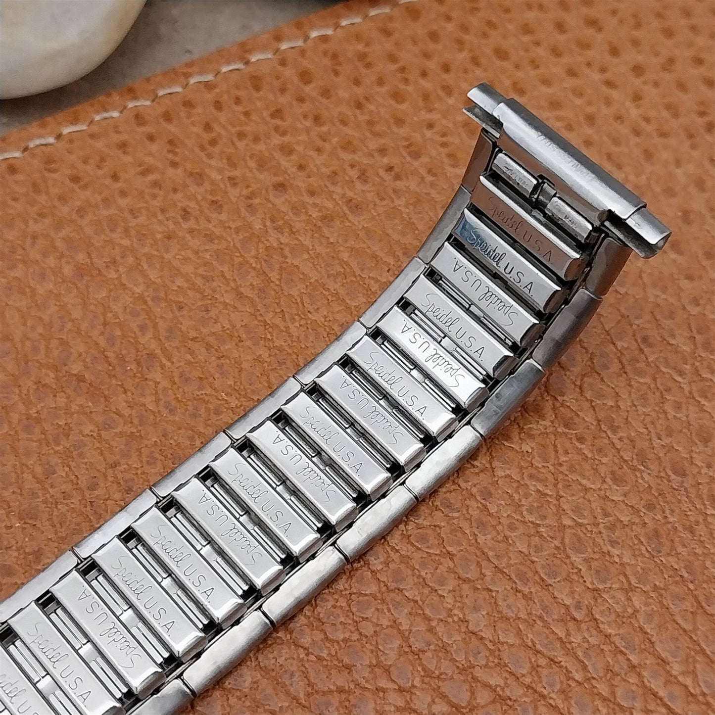 Speidel USA Wide Stainless Steel & Gold Long Expansion Unused Vintage Watch Band