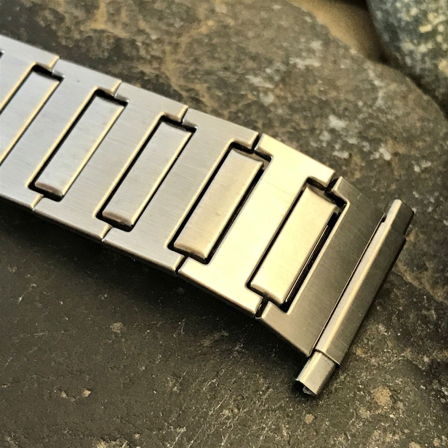 Wide 1970s Speidel USA Made Stainless Steel nos Vintage Watch Band