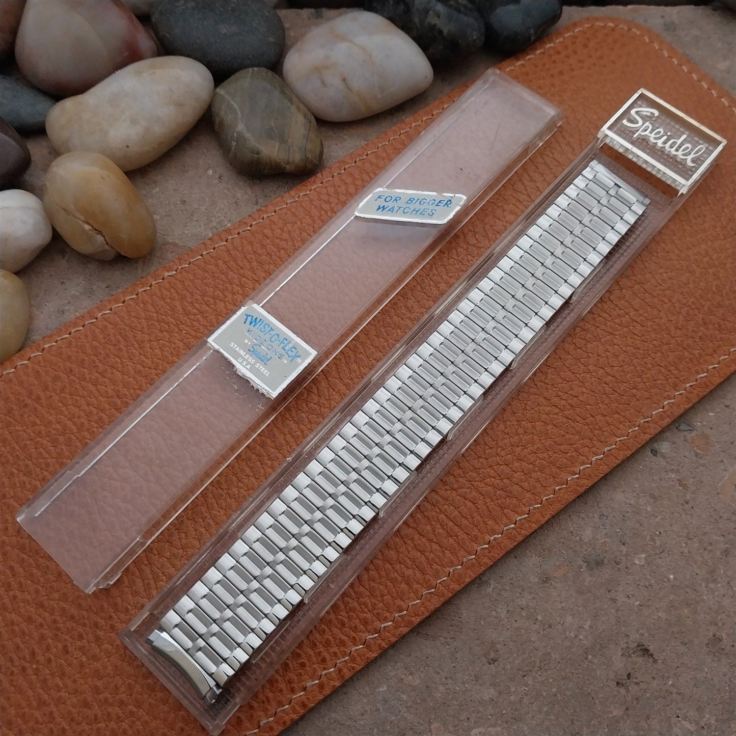 Wide 1970s Speidel USA Made Long Stainless Steel Unused nos Vintage Watch Band