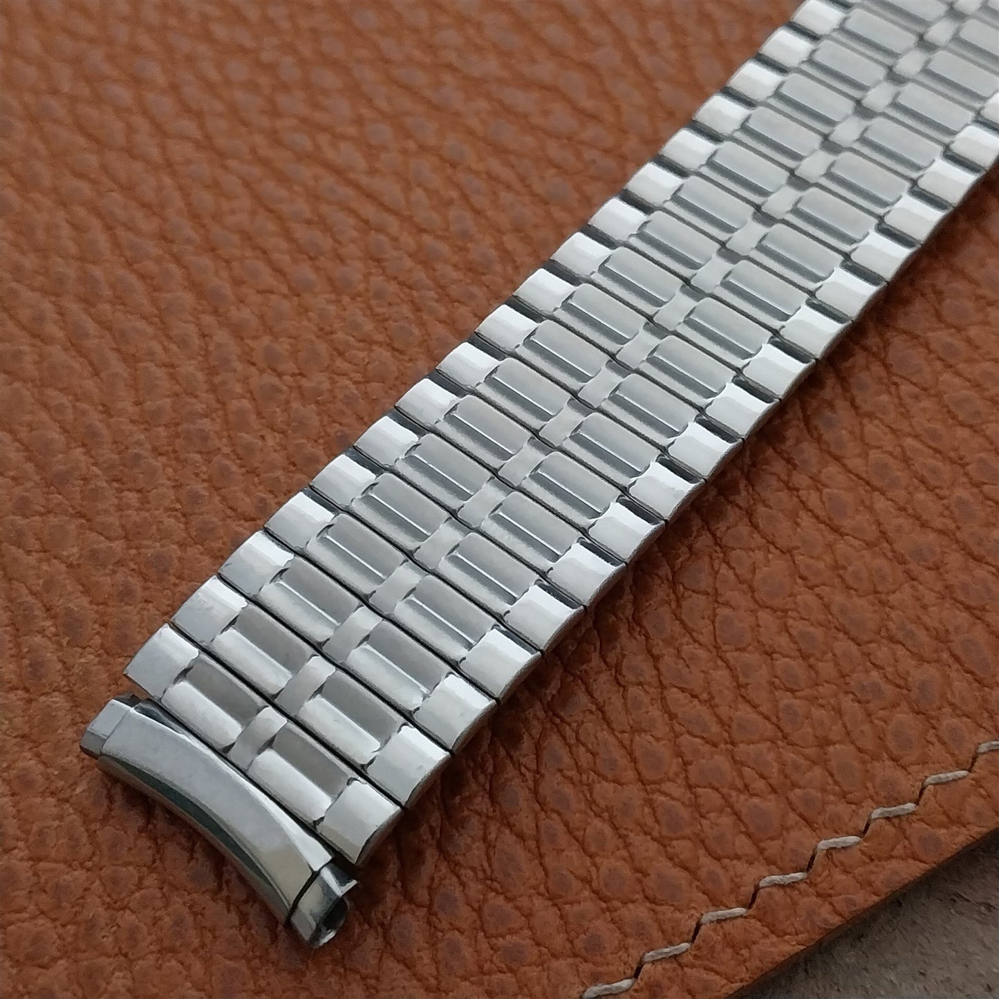 Wide 1970s Speidel USA Made Long Stainless Steel Unused nos Vintage Watch Band