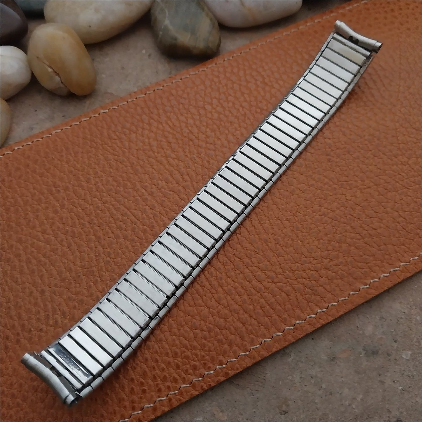 Wide 1970s Speidel USA Made Long Stainless Steel Unused nos Vintage Watch Band