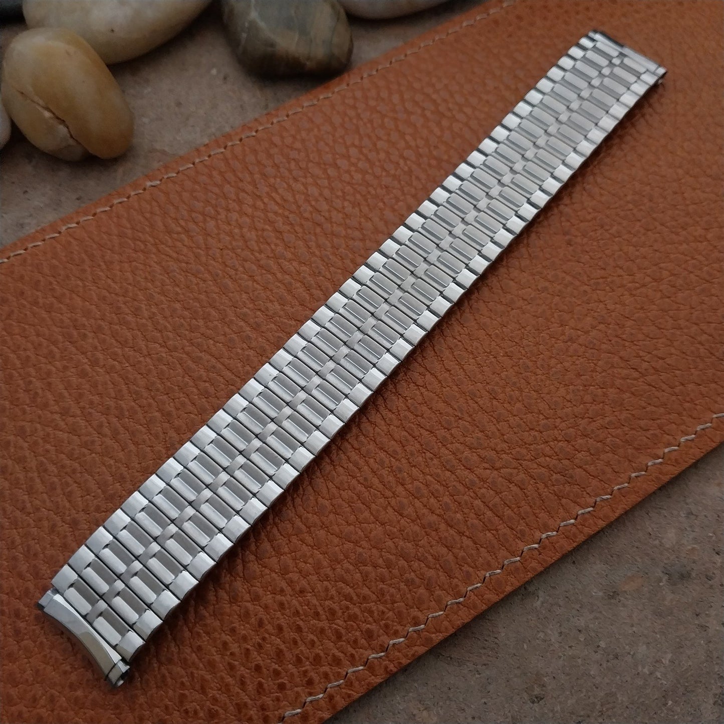 Wide 1970s Speidel USA Made Long Stainless Steel Unused nos Vintage Watch Band