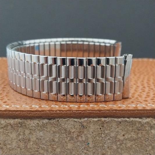 Wide 1970s Speidel USA Made Long Stainless Steel Unused nos Vintage Watch Band