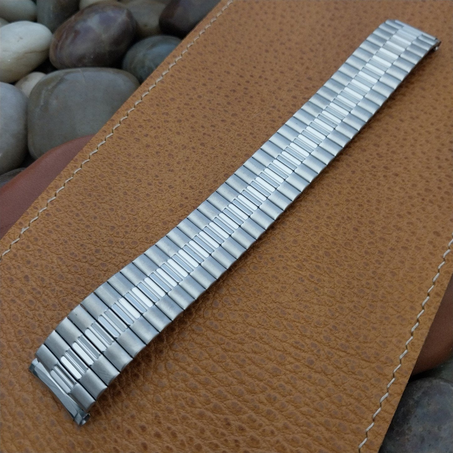 Wide 1970s Speidel USA Made Long Stainless Steel nos Unused Vintage Watch Band