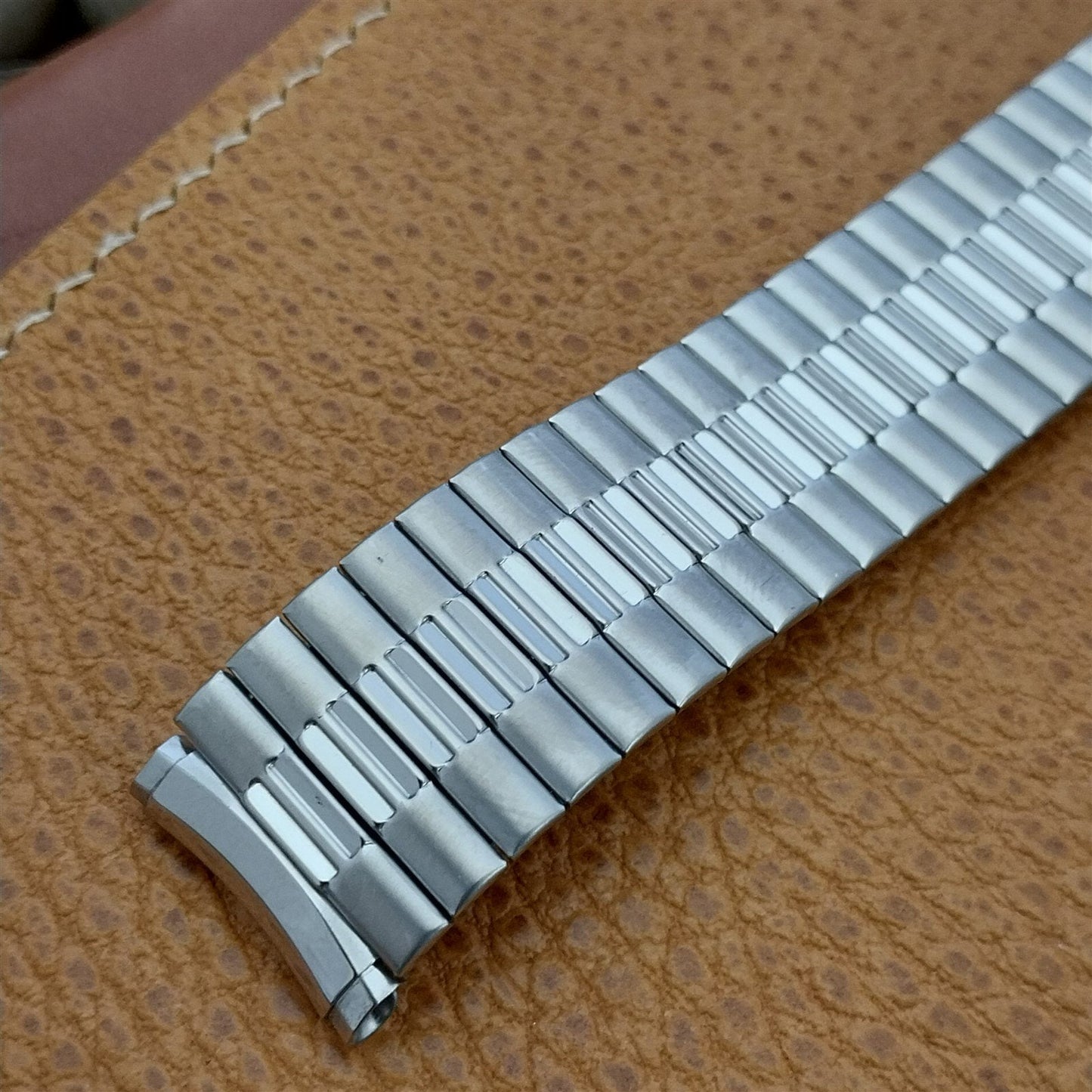 Wide 1970s Speidel USA Made Long Stainless Steel nos Unused Vintage Watch Band