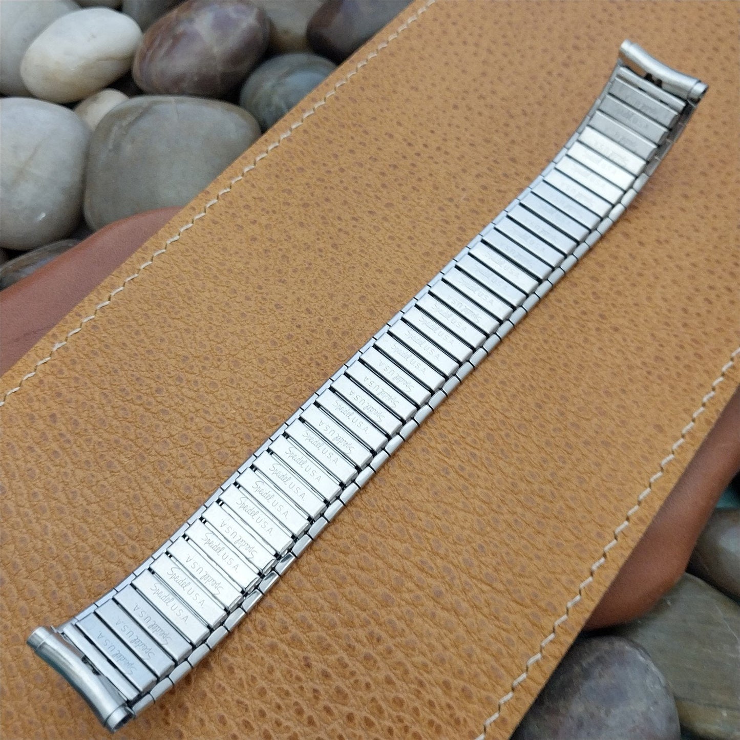 Wide 1970s Speidel USA Made Long Stainless Steel nos Unused Vintage Watch Band