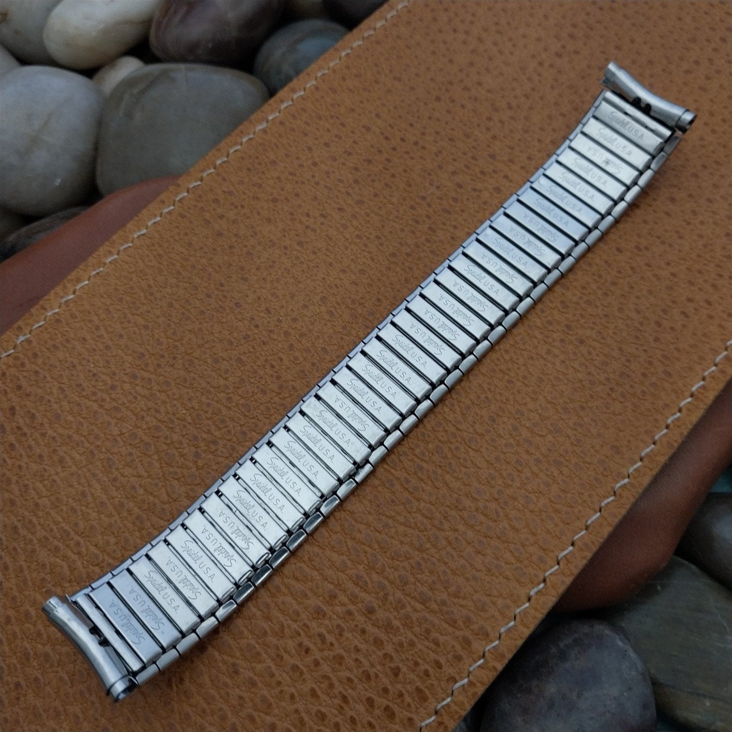 Wide 1970s Speidel USA Made 5 5/8" Stainless Steel Unused Vintage Watch Band