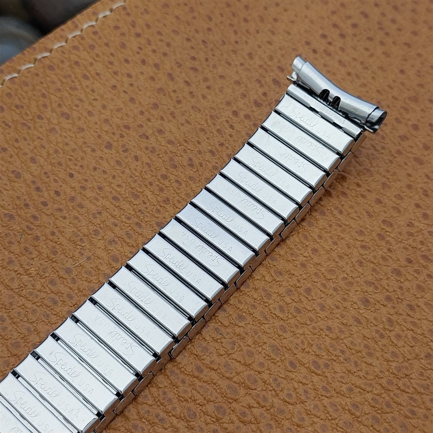 X-Long 1970s 19mm 18mm 17mm Speidel Wide Stainless Steel nos Vintage Watch Band