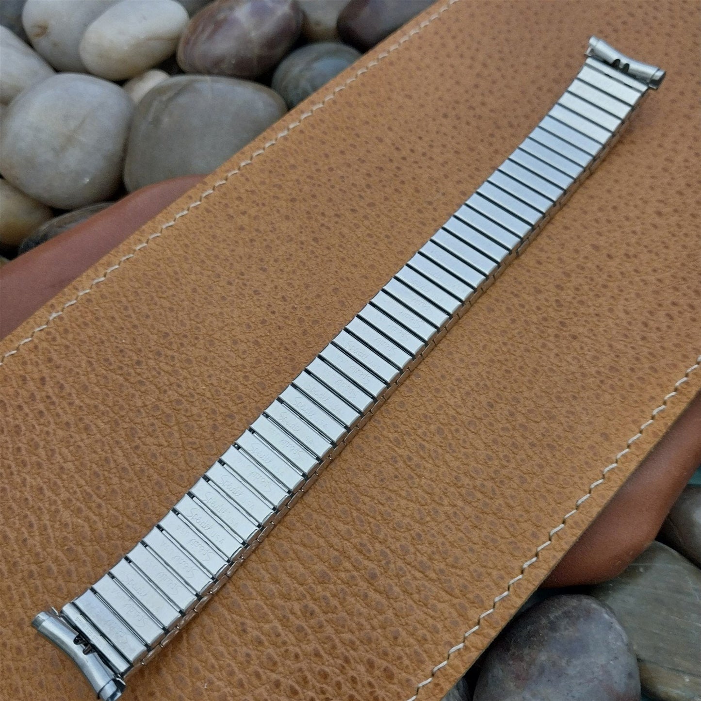 X-Long 1970s 19mm 18mm 17mm Speidel Wide Stainless Steel nos Vintage Watch Band