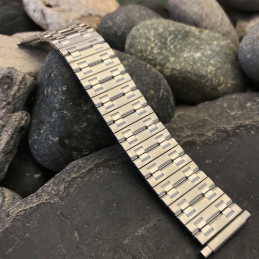 Wide 1970s Speidel USA Made 5 3/4" Stainless Steel Unused Vintage Watch Band