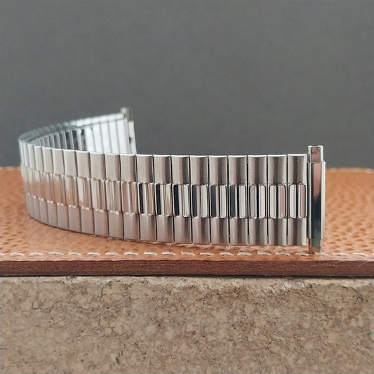 18mm 19mm 20mm 1970s Speidel USA 5 3/4" Stainless Steel Wide Unused Watch Band