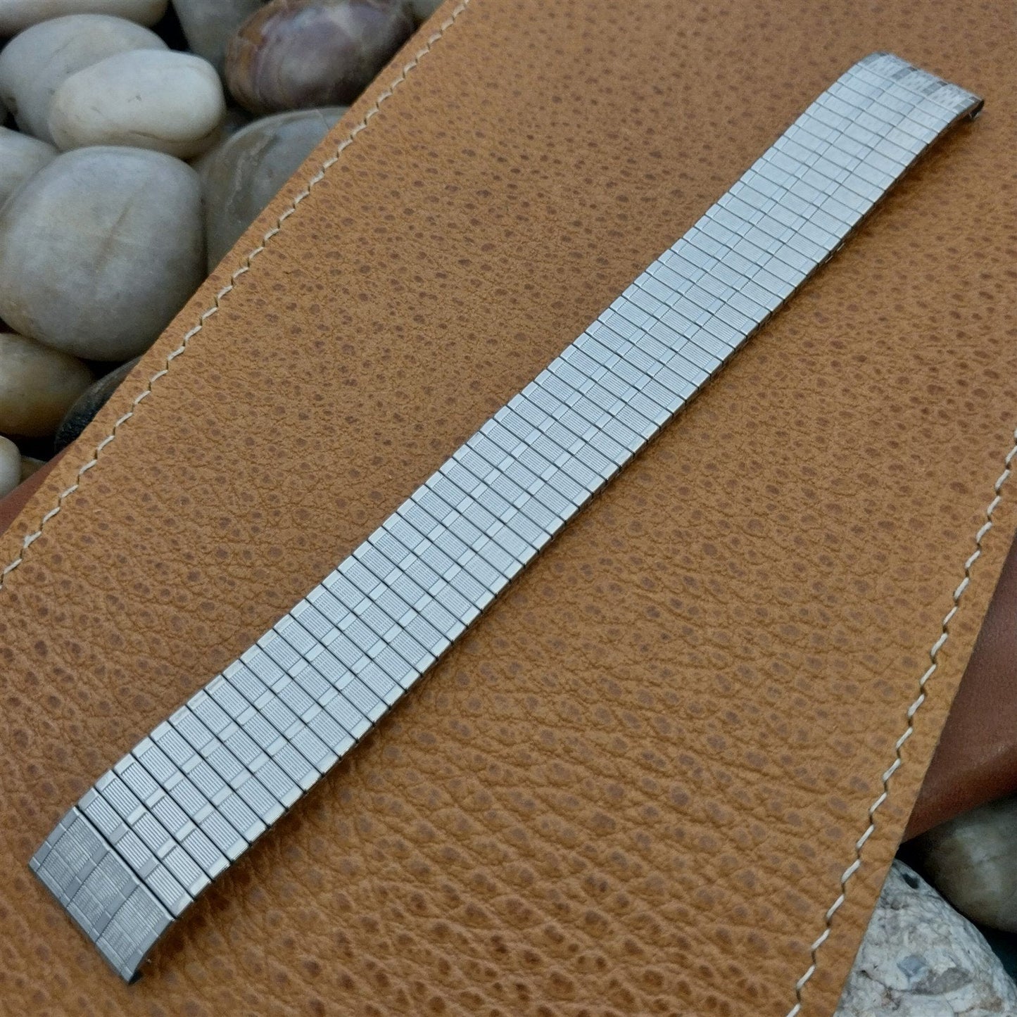 1970s Thinline 17mm Stainless Steel Classic Unused nos Vintage Watch Band