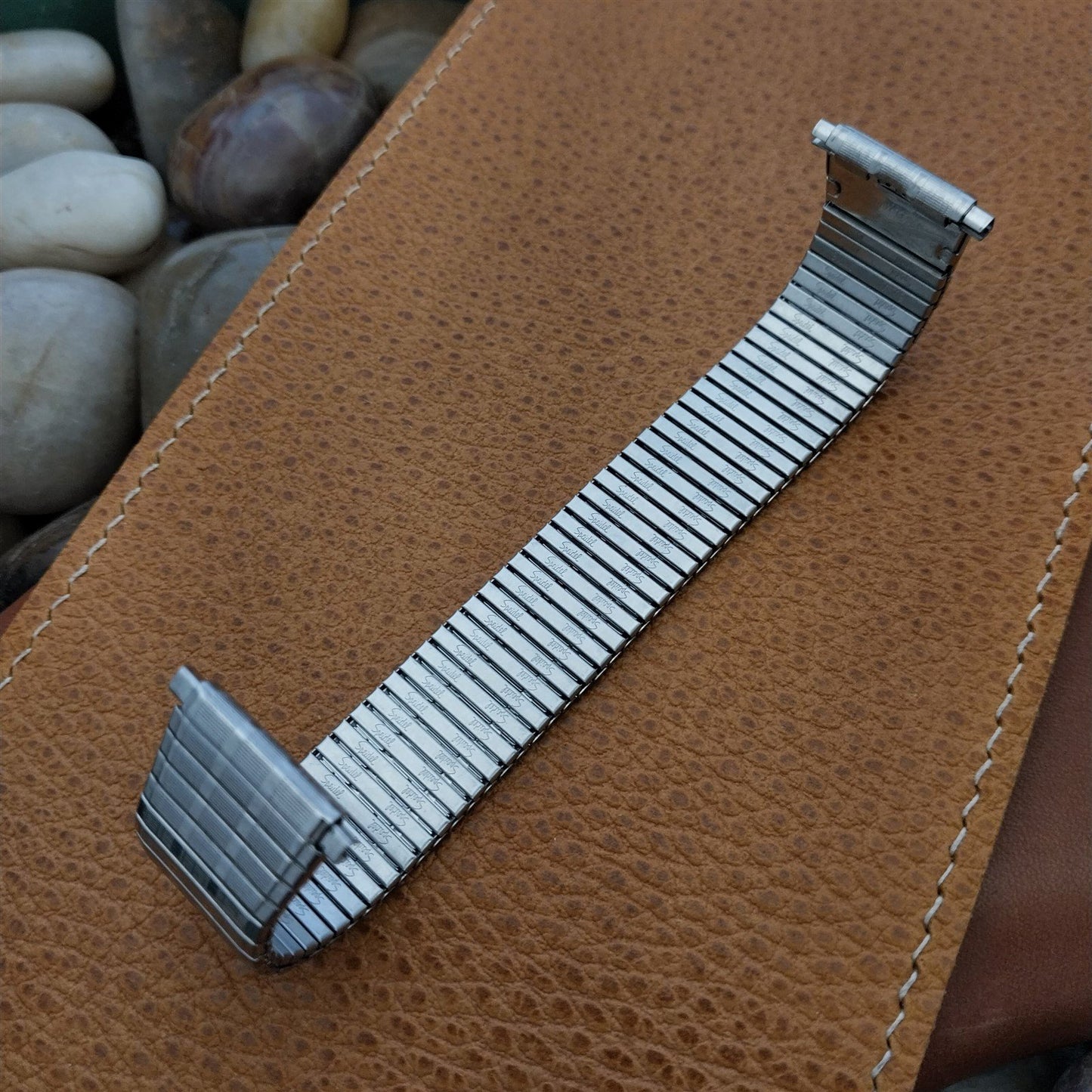 Speidel Thinline 1970s Flared Long Stainless Steel Vintage Watch Band
