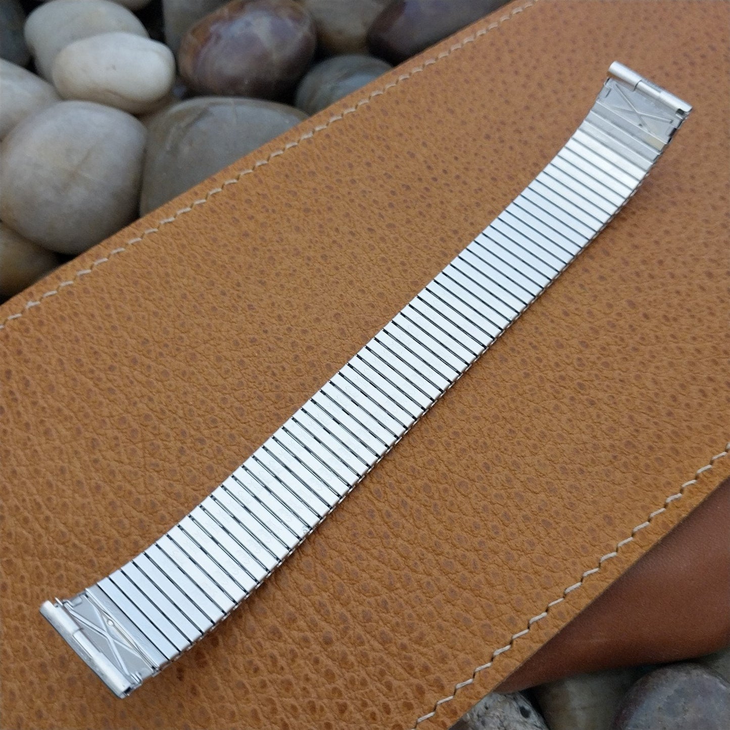 Speidel Thinline 17.2mm 10K White Gold-Filled nos Vintage Watch Band