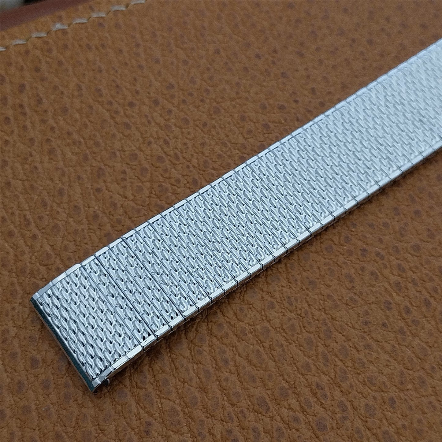 Speidel Thinline 17.2mm 10K White Gold-Filled nos Vintage Watch Band