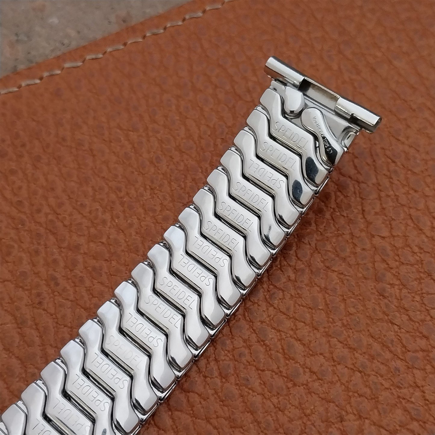1953 10k White Gold-Filled Speidel nos Scissor Expansion Vintage Watch Band