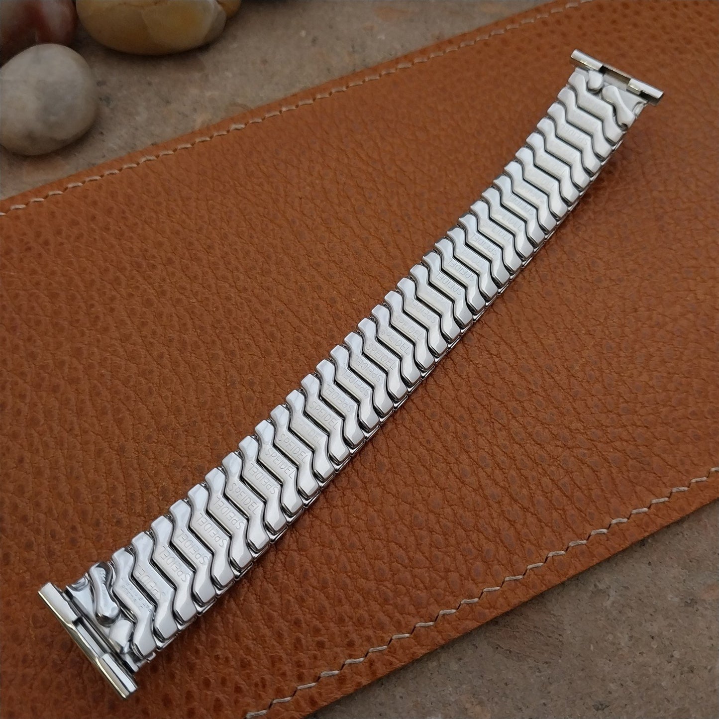 1953 10k White Gold-Filled Speidel nos Scissor Expansion Vintage Watch Band