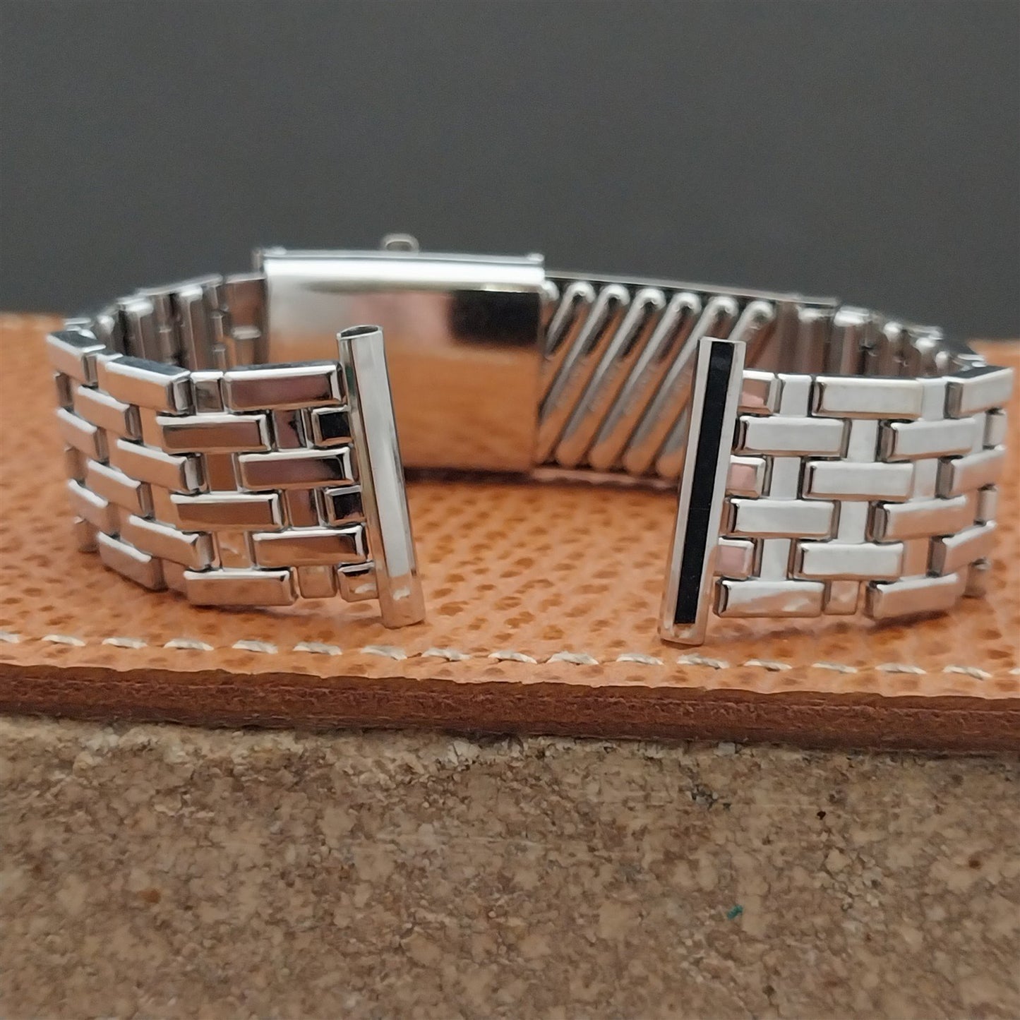 50s Vintage White Gold-Fill Speidel Fort Knox Classic Stretch Unused Watch Band