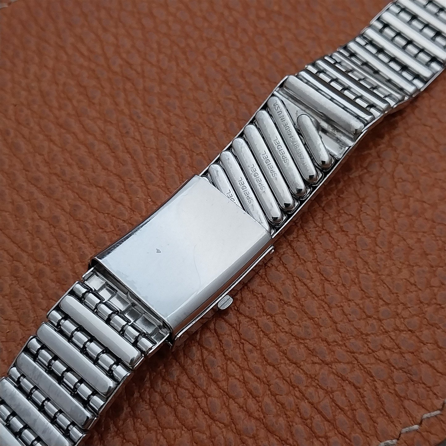 50s Vintage White Gold-Fill Speidel Fort Knox Classic Stretch Unused Watch Band