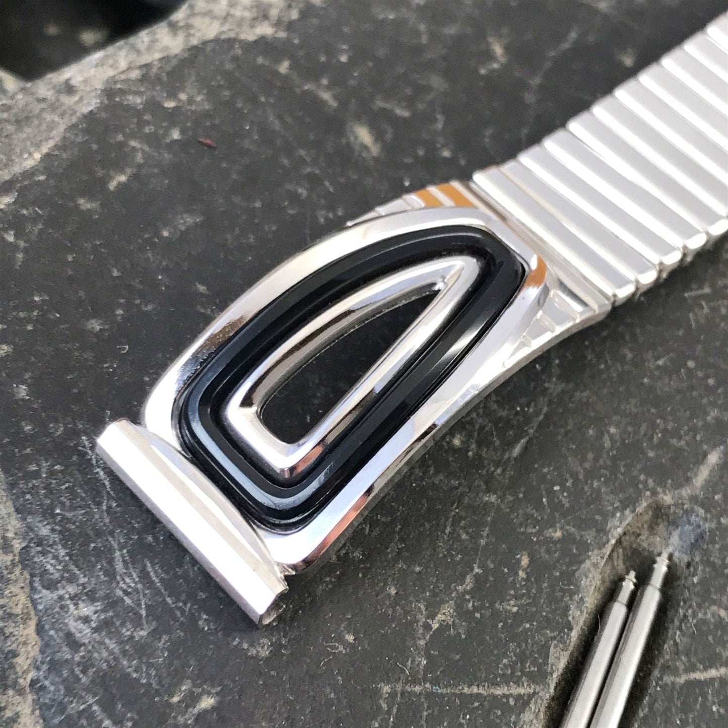 Speidel 17.2mm 10k White Gold-Filled American Jet 1958 Unused Vintage Watch Band