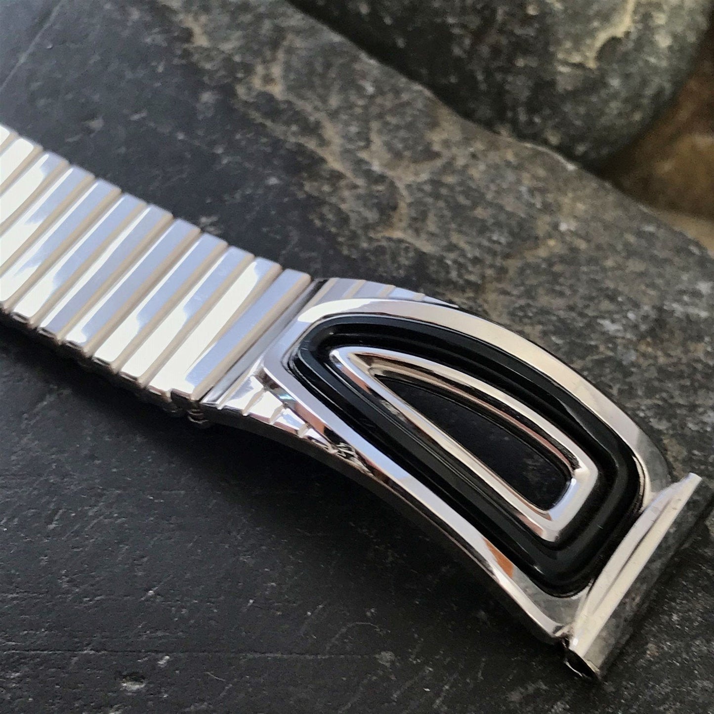 Speidel 17.2mm 10k White Gold-Filled American Jet 1958 Unused Vintage Watch Band