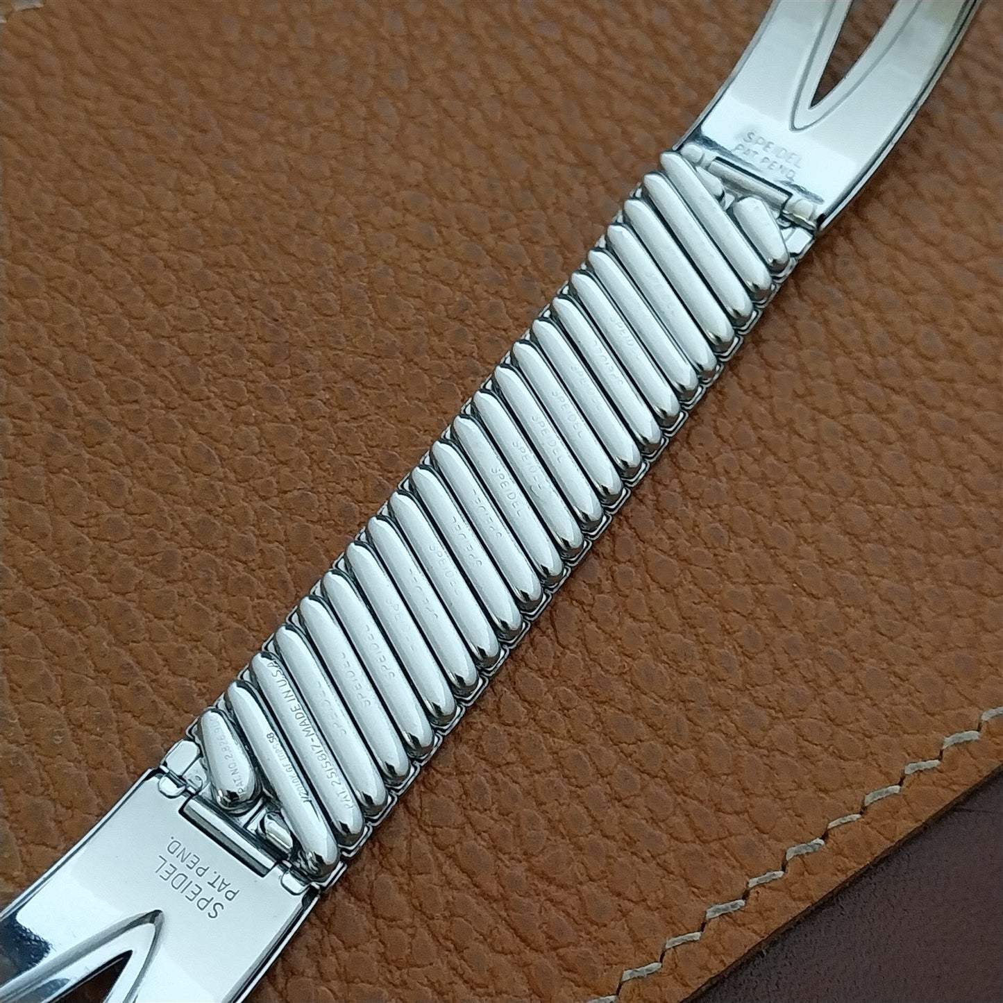 Vintage 17.2mm White Gold-Fill Speidel American Jet NOS 1958 Unused Watch Band