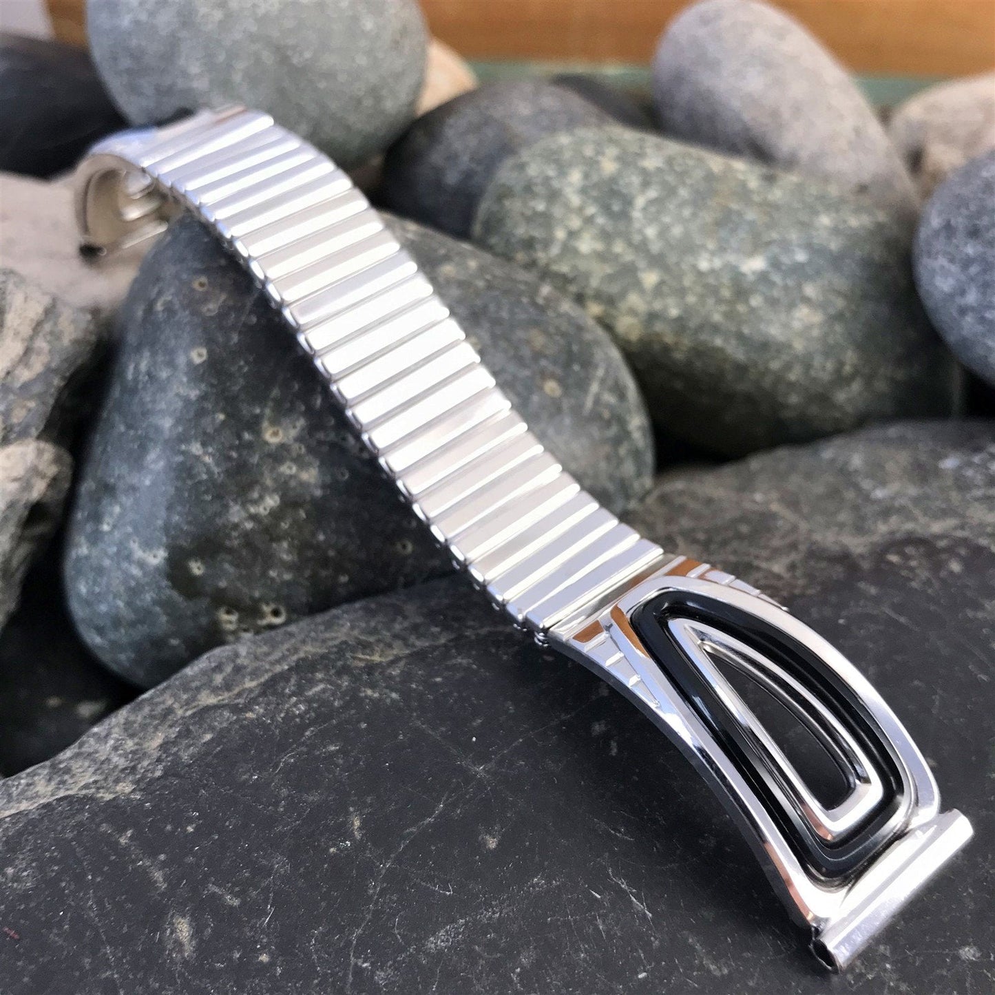 Speidel 17.2mm 10k White Gold-Filled American Jet 1958 Unused Vintage Watch Band