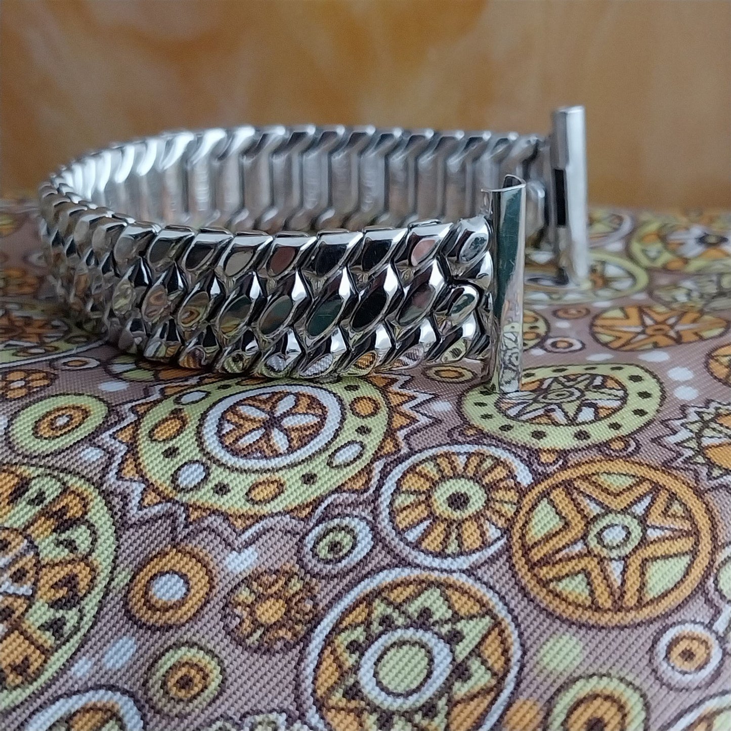 10k White Gold-Filled Speidel Golden Templar Unused mcm 1950s Vintage Watch Band