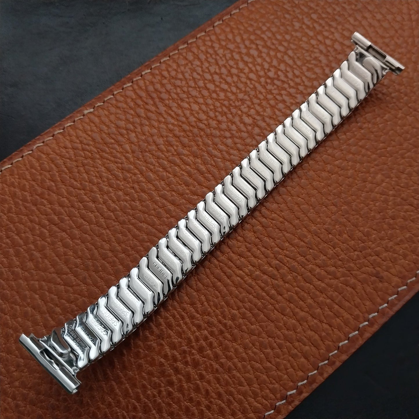 White Gold-Filled Speidel Golden Templar NOS 1950s Vintage Watch Band
