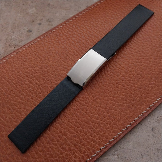 16mm 5/8" JB Champion USA Corfam Deployment nos 1960s Vintage Watch Band